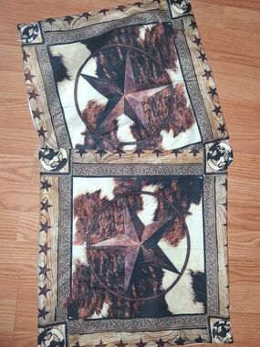 Western Star Print Pillow Covers- Brown & Cream